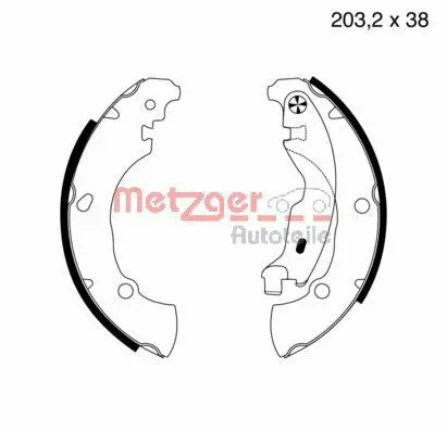 Handler.Part Brake shoe set METZGER MG717 1