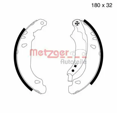 Handler.Part Brake shoe set METZGER MG719 1