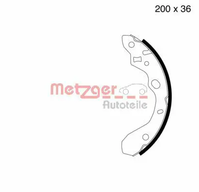 Handler.Part Brake shoe set METZGER MG800 1