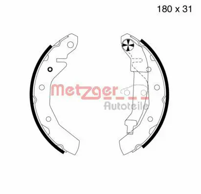 Handler.Part Brake shoe set METZGER MG724 1