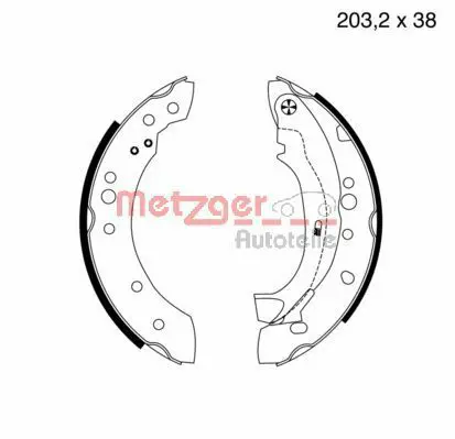 Handler.Part Brake shoe set METZGER MG961 1