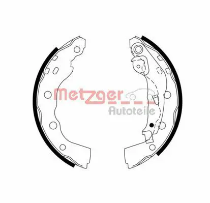 Handler.Part Brake shoe set METZGER MG973 1