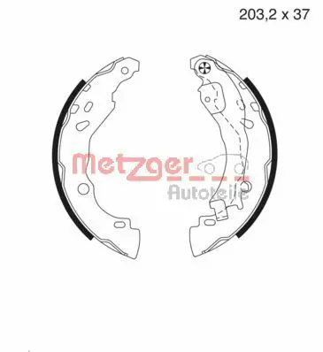 Handler.Part Brake shoe set METZGER MG982 1