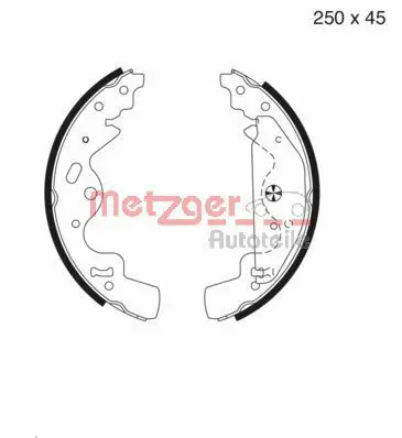 Handler.Part Brake shoe set METZGER MG986 1