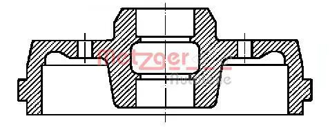 Handler.Part Brake drum METZGER BT721 1