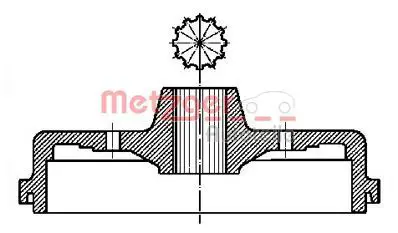 Handler.Part Brake drum METZGER BT713 1