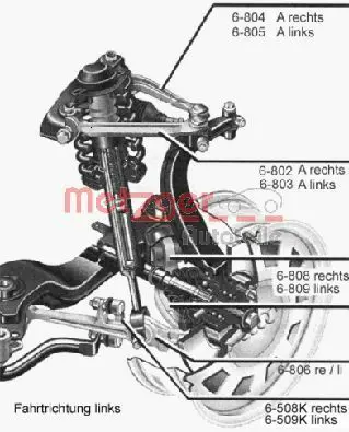 Handler.Part Track control arm METZGER 58009112 2