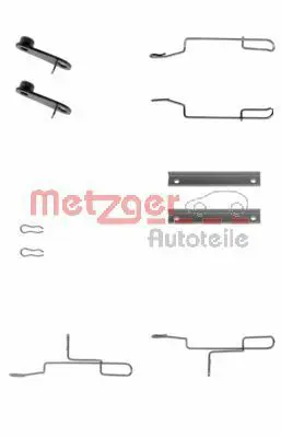 Handler.Part Accessory kit, disc brake pads METZGER 1091188 1