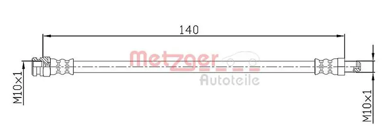 Handler.Part Brake hose METZGER 4110106 1