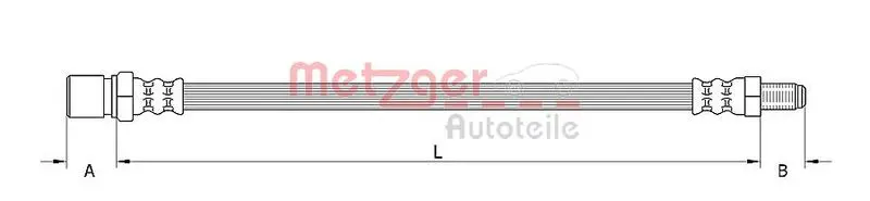 Handler.Part Brake hose METZGER 4111689 1