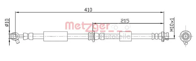 Handler.Part Brake hose METZGER 4112537 1