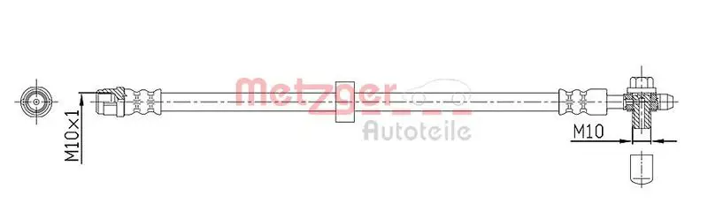 Handler.Part Brake hose METZGER 4116215 1