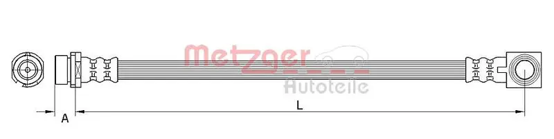 Handler.Part Brake hose METZGER 4116223 1