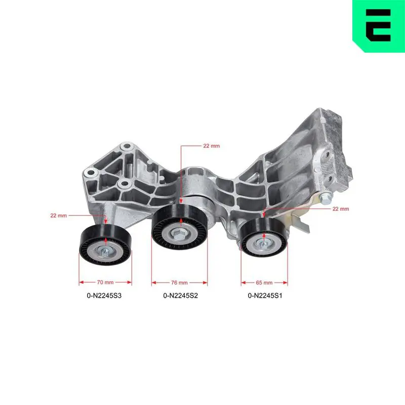 Handler.Part Belt tensioner, v-ribbed belt OPTIMAL 0N2245 1