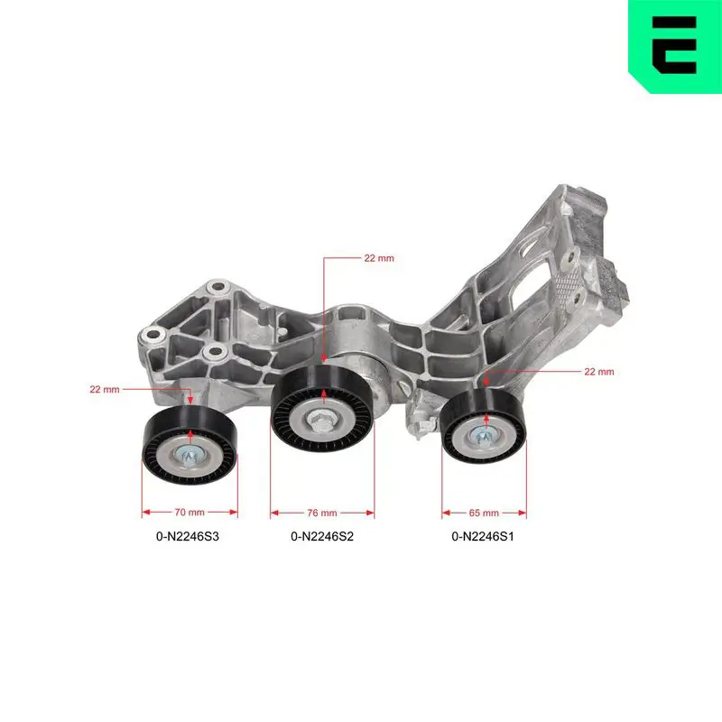 Handler.Part Belt tensioner, v-ribbed belt OPTIMAL 0N2246 1