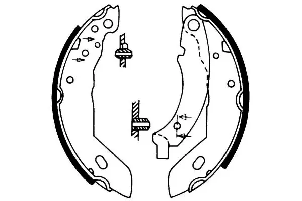 Handler.Part Brake shoe set MAPCO 8122 1