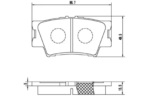 Handler.Part Brake pad set, disc brake MAPCO 6890 1