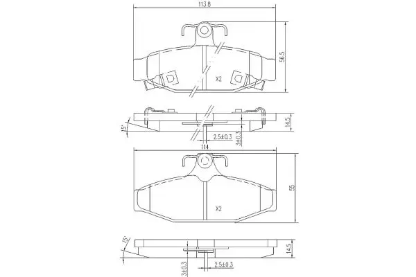 Handler.Part Brake pad set, disc brake MAPCO 6819 1