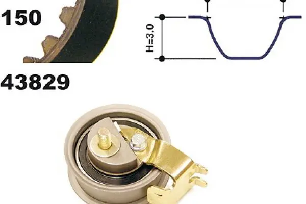 Handler.Part Timing belt set MAPCO 23829 1