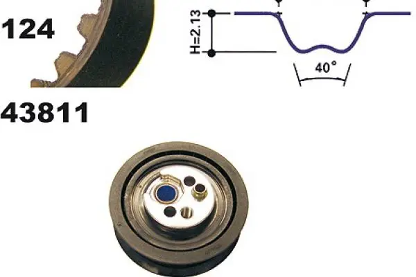 Handler.Part Timing belt set MAPCO 23811 1