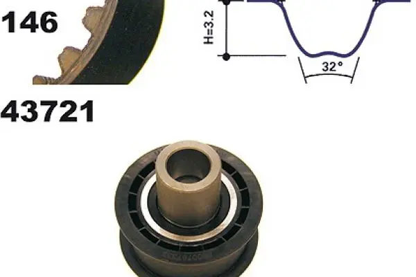 Handler.Part Timing belt set MAPCO 23721 1