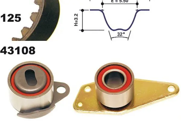 Handler.Part Timing belt set MAPCO 23108 1