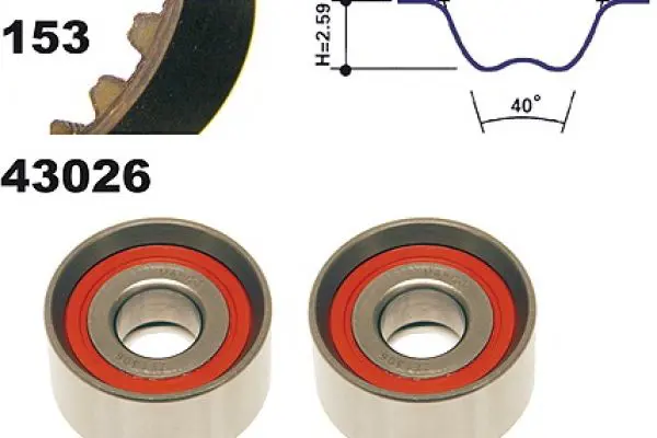 Handler.Part Timing belt set MAPCO 23026 1