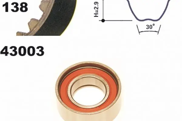 Handler.Part Timing belt set MAPCO 23003 1