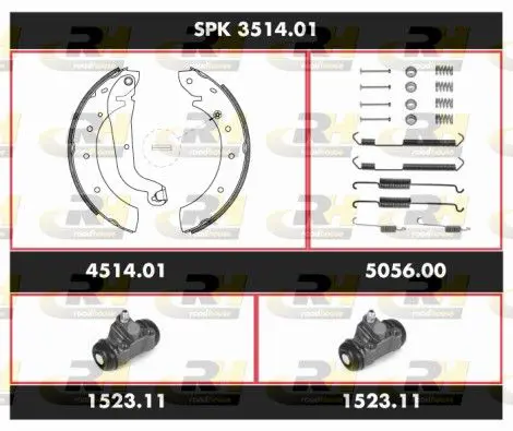 Handler.Part Brake set, drum brakes ROADHOUSE SPK351401 1