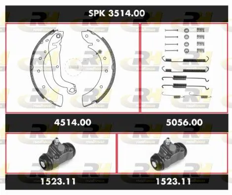 Handler.Part Brake set, drum brakes ROADHOUSE SPK351400 1