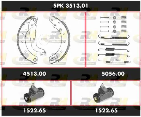 Handler.Part Brake set, drum brakes ROADHOUSE SPK351301 1