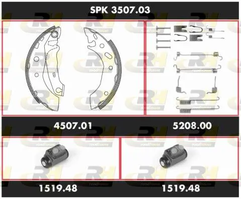 Handler.Part Brake set, drum brakes ROADHOUSE SPK350703 1