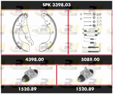 Handler.Part Brake set, drum brakes ROADHOUSE SPK339803 1