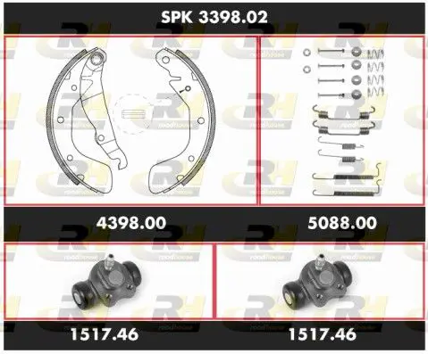 Handler.Part Brake set, drum brakes ROADHOUSE SPK339802 1