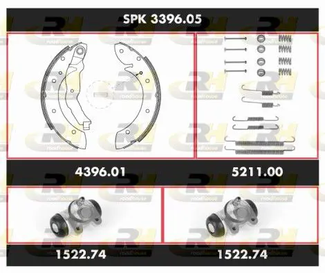 Handler.Part Brake set, drum brakes ROADHOUSE SPK339605 1