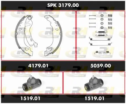 Handler.Part Brake set, drum brakes ROADHOUSE SPK317900 1