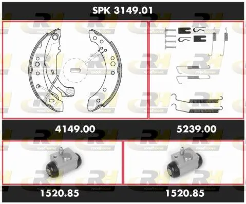 Handler.Part Brake set, drum brakes ROADHOUSE SPK314901 1