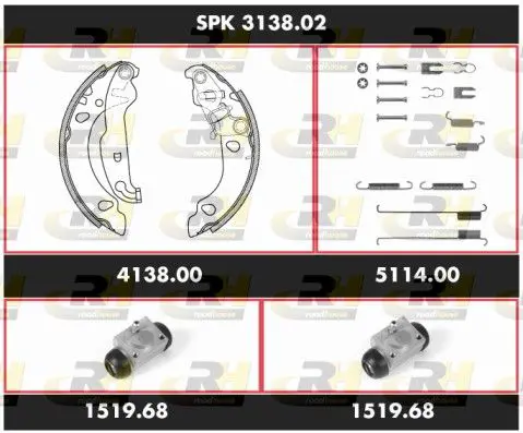 Handler.Part Brake set, drum brakes ROADHOUSE SPK313802 1