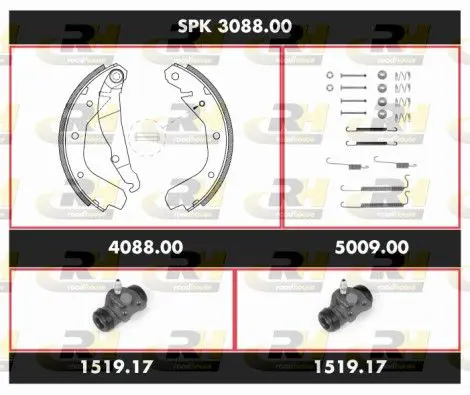 Handler.Part Brake set, drum brakes ROADHOUSE SPK308800 1