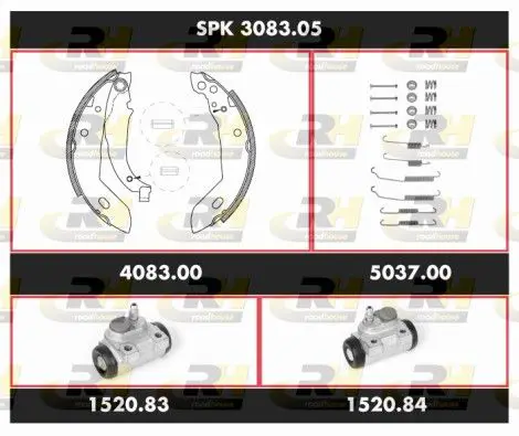 Handler.Part Brake set, drum brakes ROADHOUSE SPK308305 1