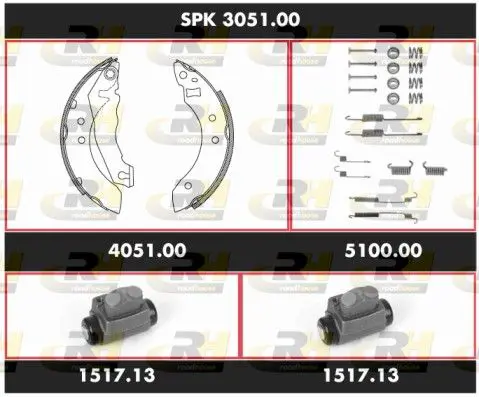 Handler.Part Brake set, drum brakes ROADHOUSE SPK305100 1