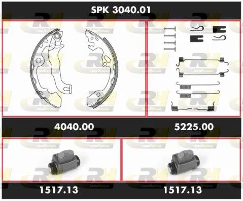 Handler.Part Brake set, drum brakes ROADHOUSE SPK304001 1