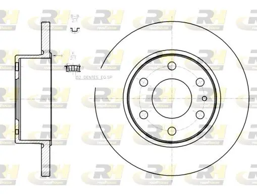 Handler.Part Brake disc ROADHOUSE 6127400 1