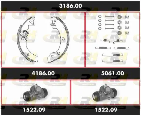 Handler.Part Brake set, drum brakes ROADHOUSE 318600 1