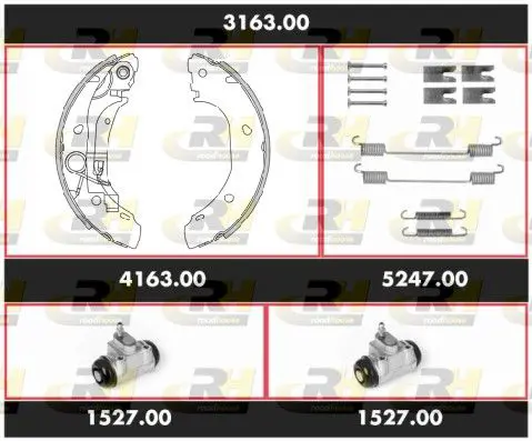 Handler.Part Brake set, drum brakes ROADHOUSE 316300 1