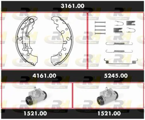 Handler.Part Brake set, drum brakes ROADHOUSE 316100 1