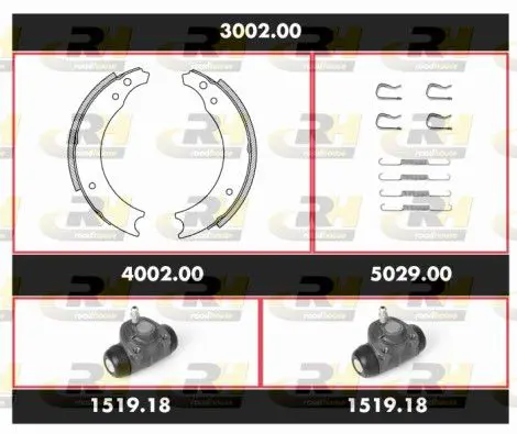 Handler.Part Brake set, drum brakes ROADHOUSE 300200 1