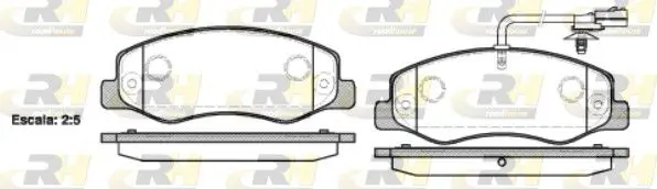 Handler.Part Brake pad set, disc brake ROADHOUSE 2144201 1