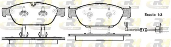 Handler.Part Brake pad set, disc brake ROADHOUSE 2144102 1