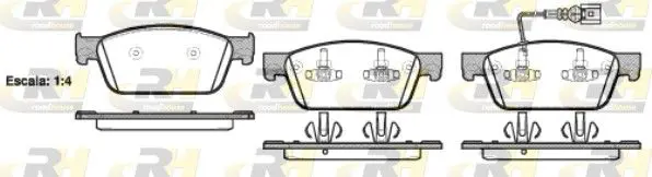 Handler.Part Brake pad set, disc brake ROADHOUSE 2144001 1